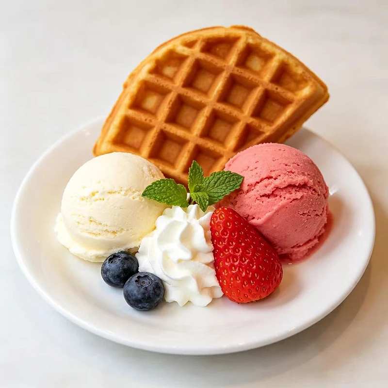 Commercial Ice Cream Machine,Large Output Yield, Three Flavors Countertop Soft Serve Ice Cream Maker,Shortage Alarm