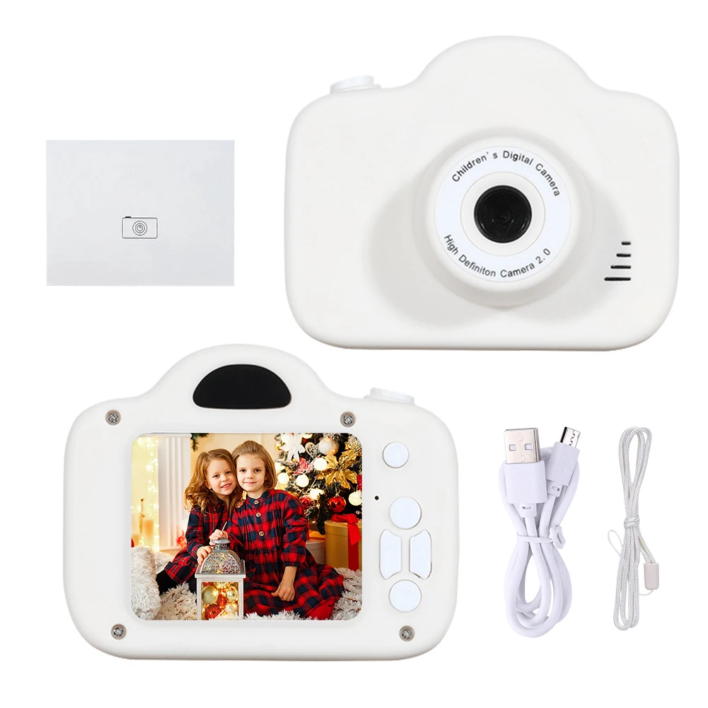 Caméra pour enfants 1080P HD Caméra vidéo numérique pour tout-petits Caméra pour enfants de 2,0 pouces avec étuis en silicone Jouets pour cadeaux d'anniversaire de Noël