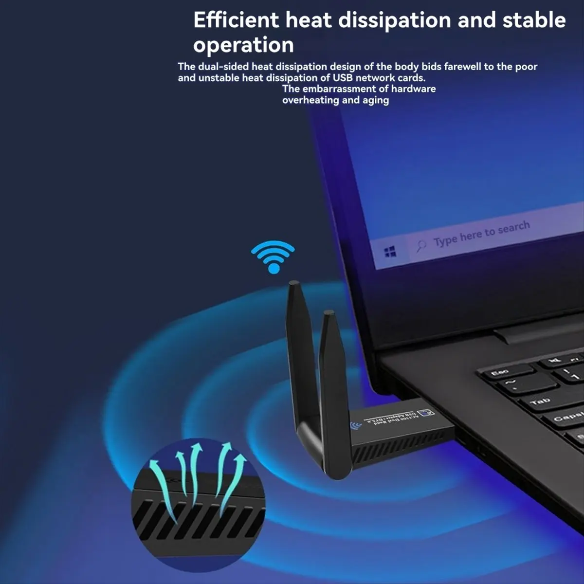 DT81 1300Mbps USB 3.0 WiFi Bluetooth5.0 Adapter 2-in-1 USB Dongle 2.4Ghz 5Ghz Dual Band WiFi 5 Network Wireless Wlan Receiver