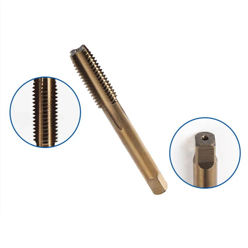 1pcs M35-CO HSS right-hand straight slot machine tap M2-M20, used for stainless steel material tapping and drilling tools