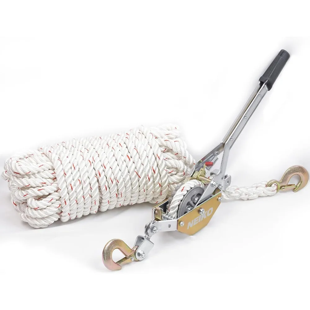 

Сверхмощный съемник троса емкостью 3/4 тонны с длиной 98 футов и двойными крючками для помощи при силовом тросе