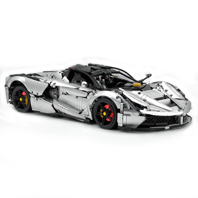 1:8 personnalisé argent technique CADA C61505 ville Sport véhicule de course modèle blocs de construction brique Puzzle bricolage jouets cadeaux de noël enfant