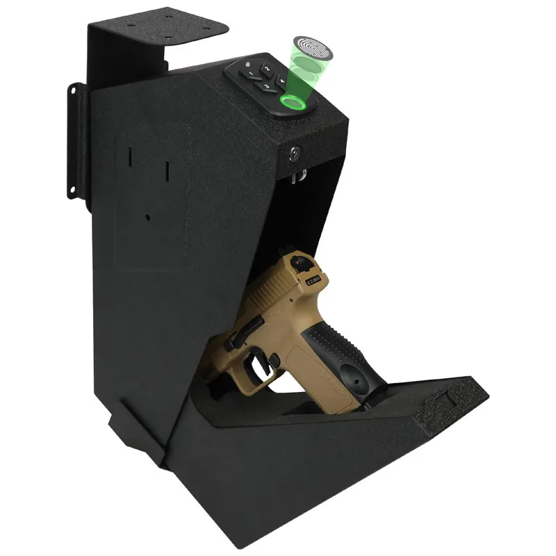 Home-use fingerprint password key pistol safe Cross-border small European and American wall-mounted side-hanging pistol safe box