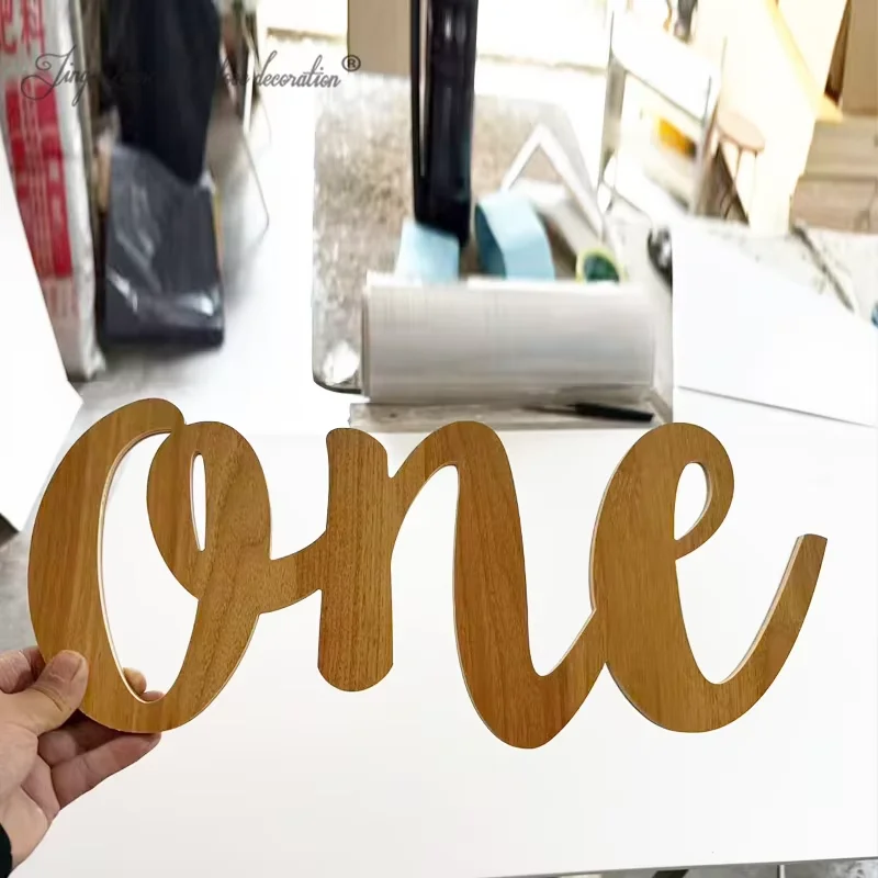 

Wooden One Sign Cake Smash, Photo Shoot, Photography Prop, First Birthday, 20x46 cm