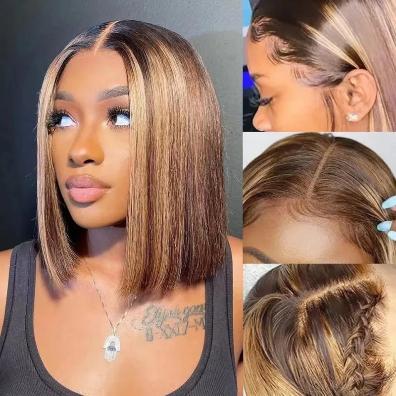

Front Hair Bob Short Lace Full Head Wig