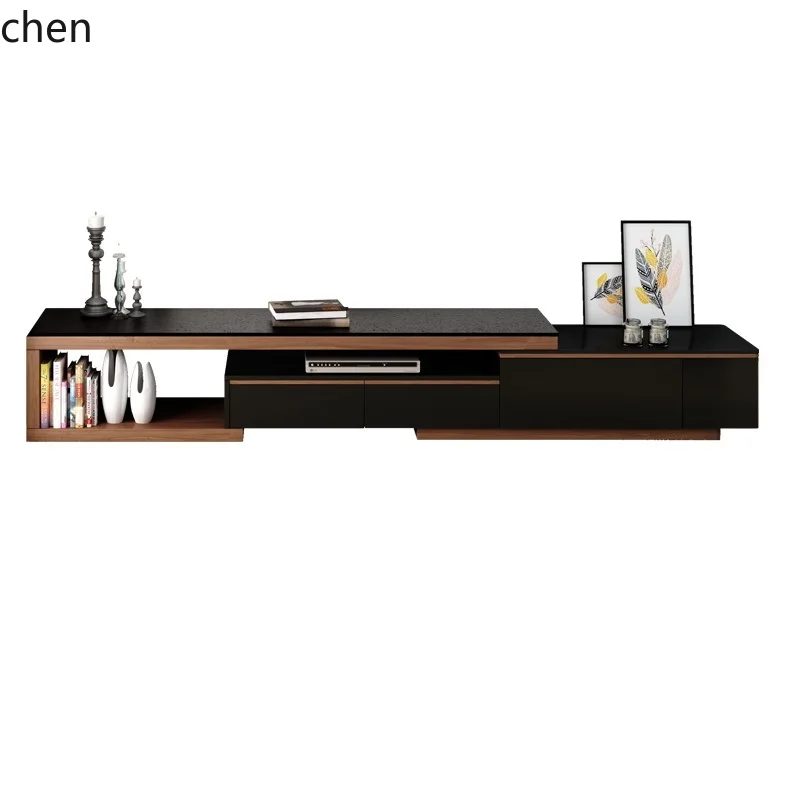 HXL flaming stone TV cabinet combination simple modern multi-functional small apartment living room set telescopic