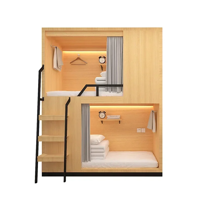 Hostel B&B bunk bed, space capsule, high and low bed, e-sports hotel, bunk bed, hostel hostel, bunk bed