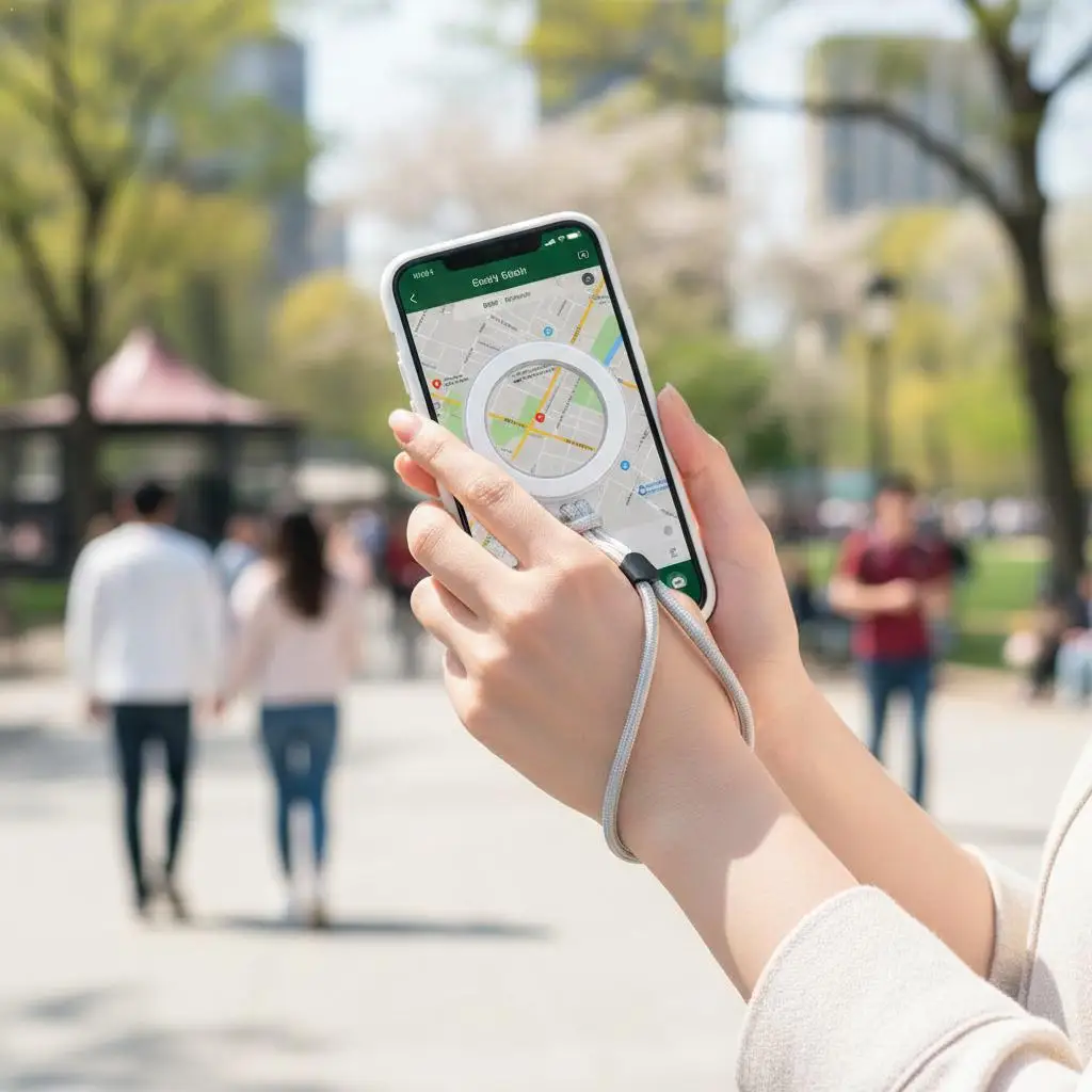 

Двусторонний магнитный ремешок для телефона MagSafe iPhone 17: защита от потери, подставка-кольцо, крепление для сумки/автомобиля, модный дизайн