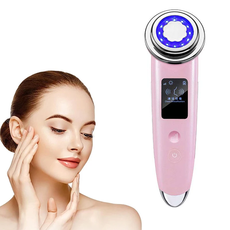 Dispositivo per il ringiovanimento della pelle calda e fredda Massaggiatore facciale Dispositivo per il ringiovanimento della pelle Strumento di bellezza per la terapia della luce del viso