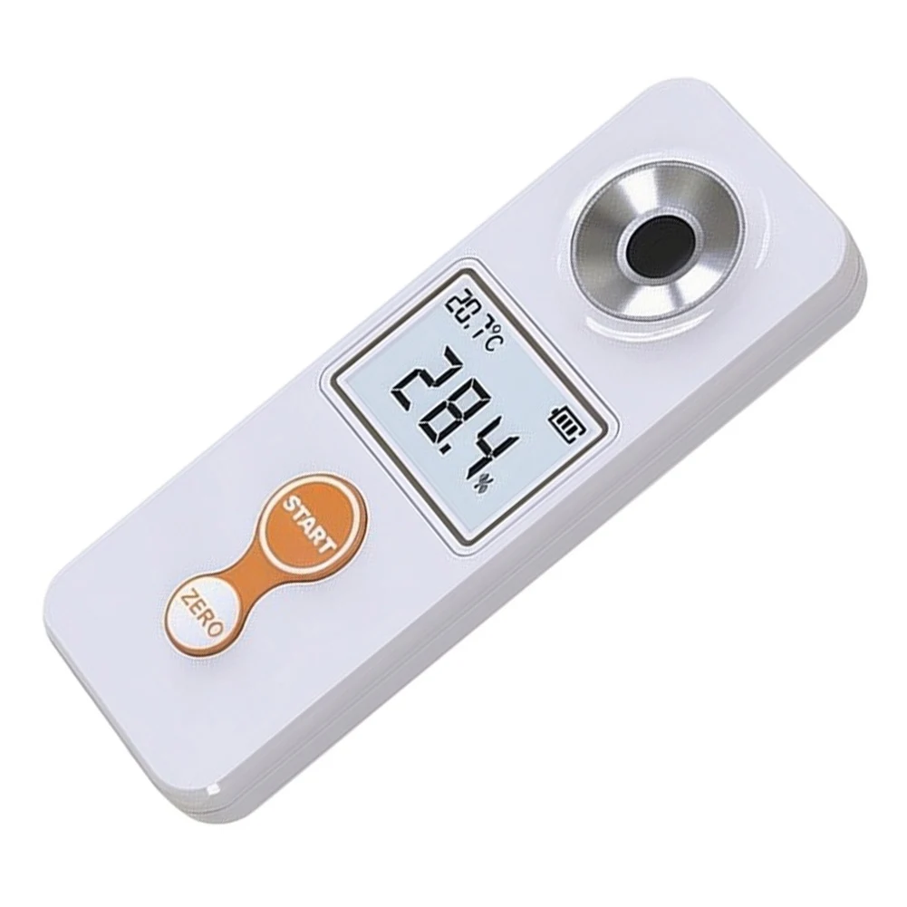 Digital Rechargeable Refractometer 0-53% For Brix Glucose Meter With Backlit LCD Screen ATC For Winemaking Coffee Brewing Fruit