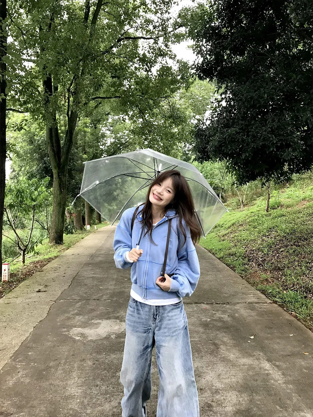 Washed Vintage Embroidered Hooded Open Cardigan Sweatshirt Women Loose Slimming American Sport Short Coat Casual Comfortable