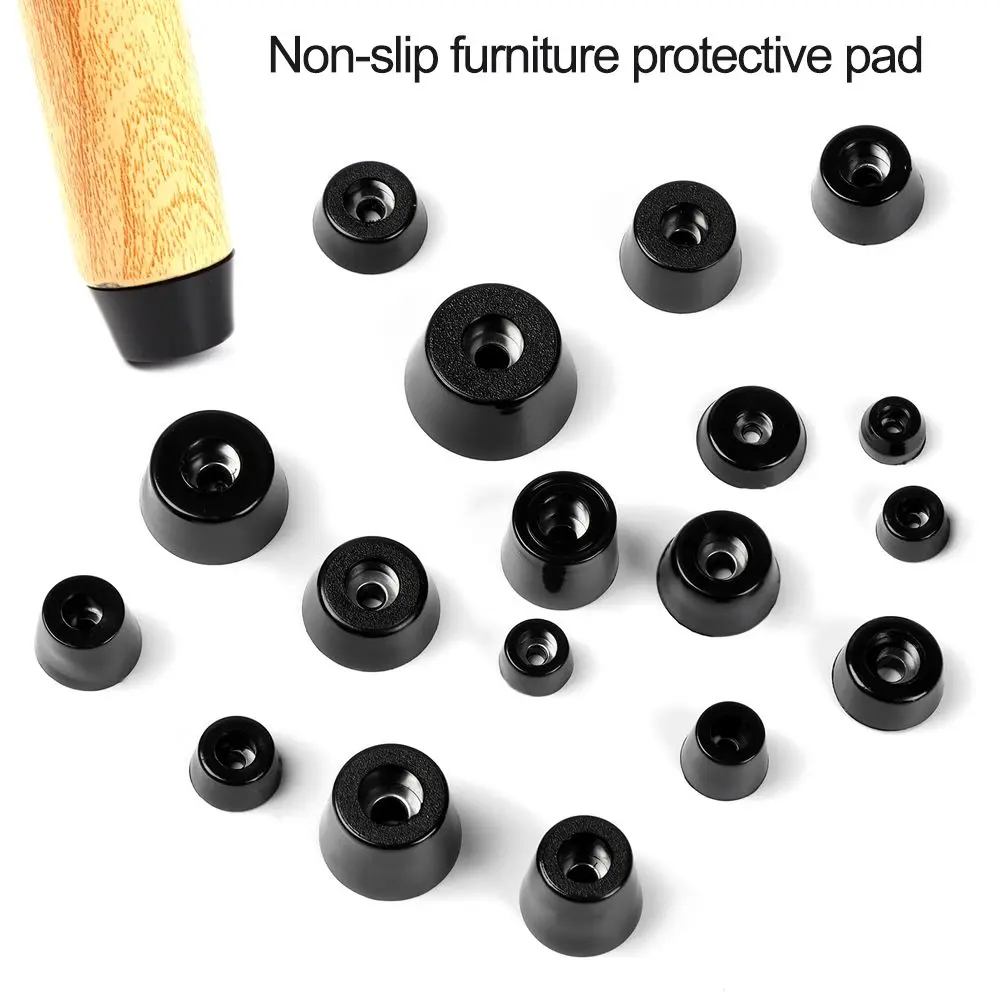 10 pezzi piedini antiscivolo per mobili tappetino per piedi in PVC nero parti di mobili Pad protettivo accessori per mobili