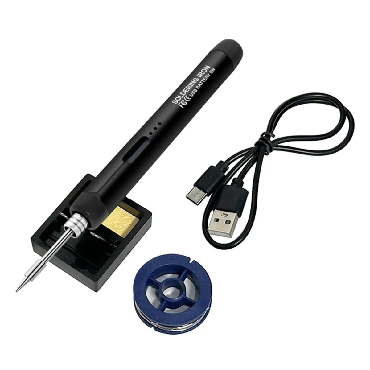 

5V Fast Charging Lithium Built-in Wireless Soldering Iron Set Portable Repair Welding Tools Black