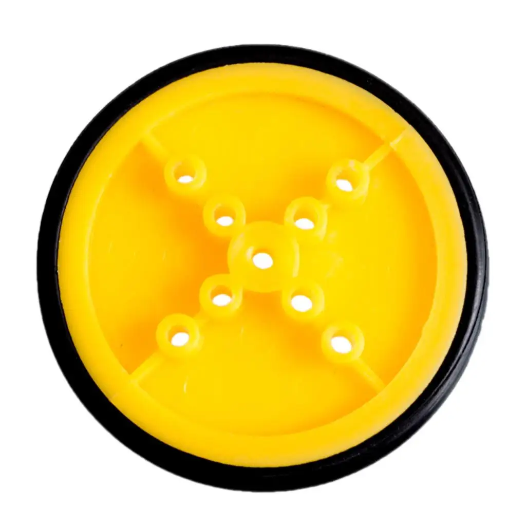 lot Small Smart Car Tire Chassis Plastic Robot Chassis Wheel Rubber Band