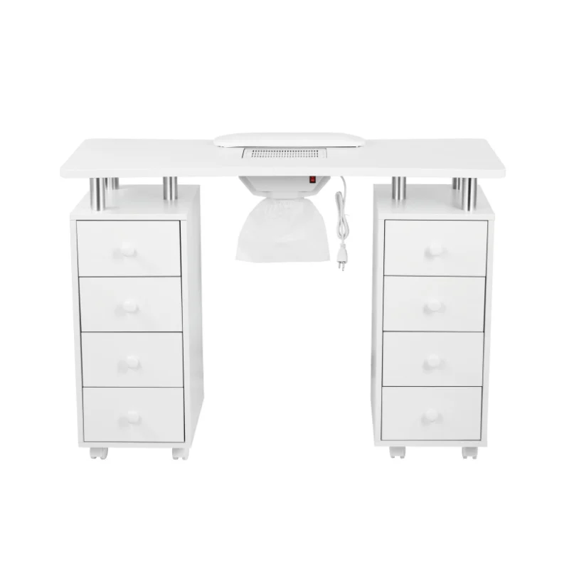 

White Manicure Table Nail Table With Storage Box Economical Manicure Table Wholesale Beauty Furniture