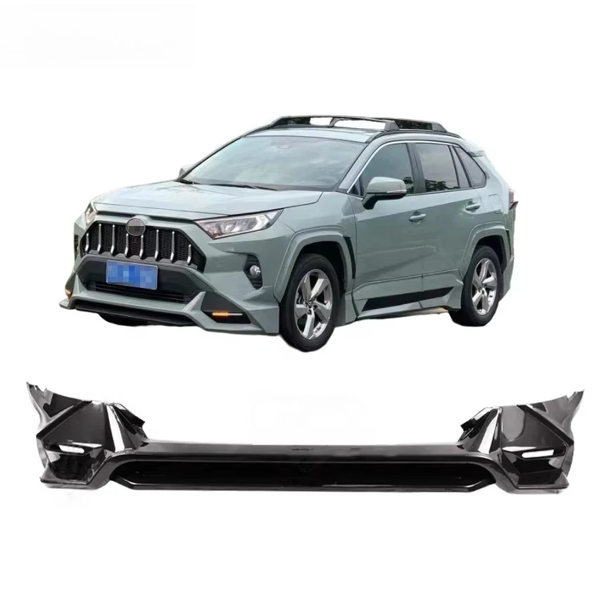 

For Toyota RAV4 2019 2020 2021 2022 2023 2024 ABS Body Kit Front Bumper Lip Bumper Guard Cover Primer Surface or Color Painted
