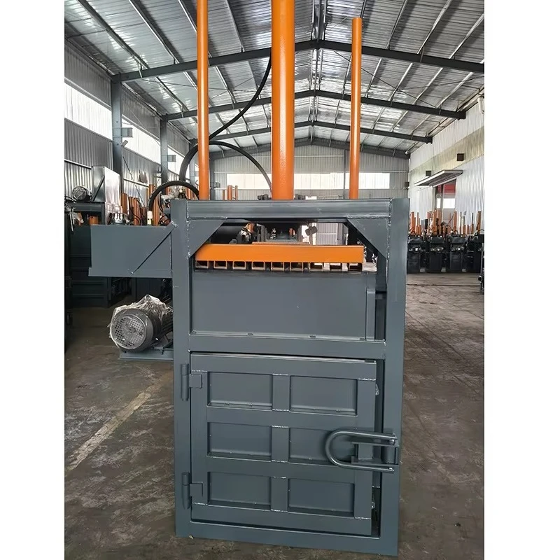 Vertical Hydraulic Baler Waste Cardboard Plastic Textile Compression Baling Machine Custom