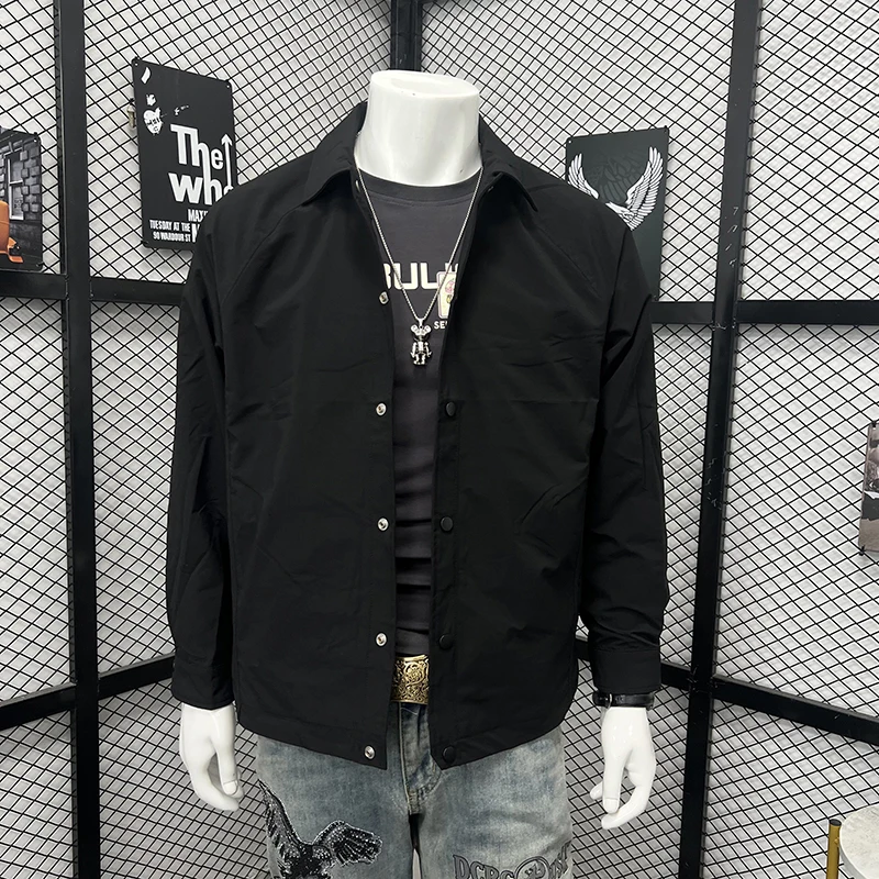 Men's Hooded Windbreaker New Release Autumn Fashionable Trendy Youth Slim Cargo Jacket Casual Outerwear Coat Simple Man Clothing