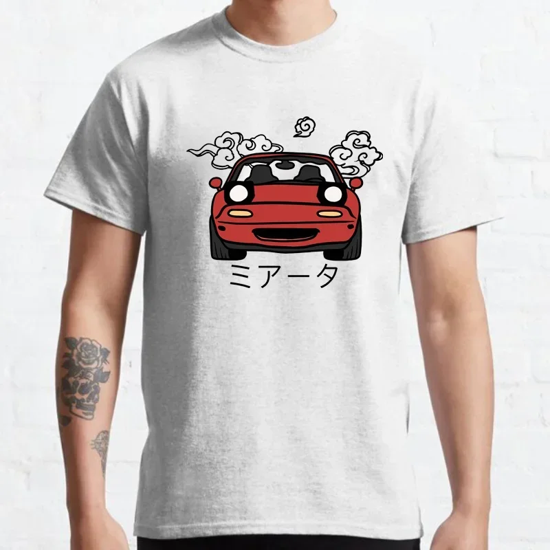 Japanese Automotive Miata MX5 TShirts Harajuku Vintage Initial Graphic Tshirts Men Women Summer Cool Loose Short Sleeve Tops image 3