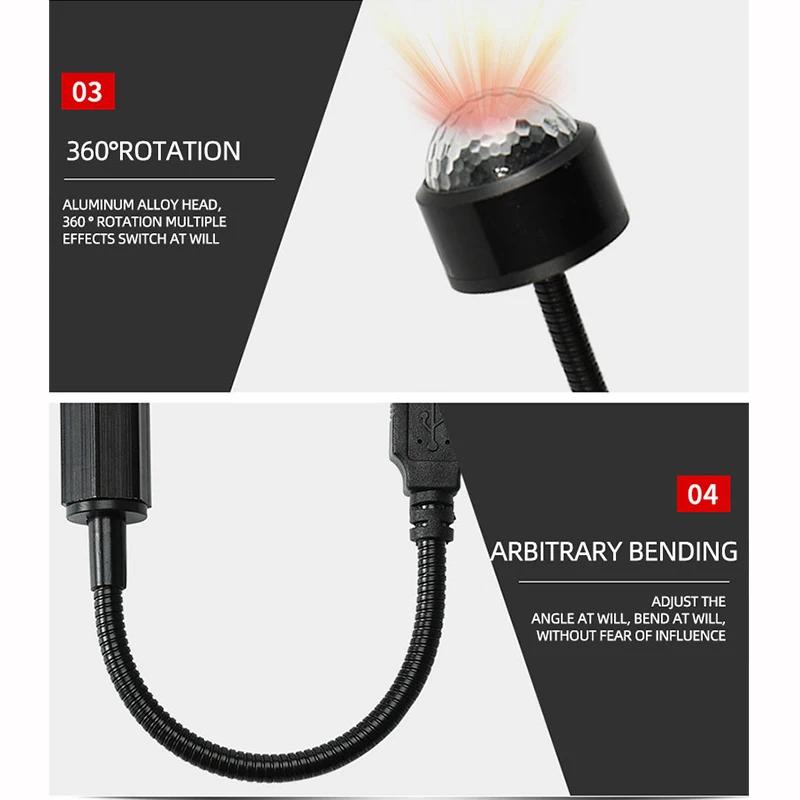 Car Romantic LED Starry Sky Night Light 5V USB Powered Galaxy Star Projector Lamp for Car Roof Room Ceiling Decor Plug and Play image 5