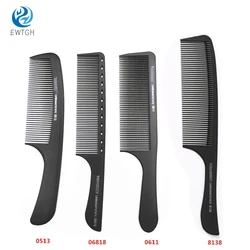 Black Flattop Hair Cutting Comb Heat Resistant Hair Cutting Tool Hairdressing Hair Stylist Salon Carbon Antistatic Combs