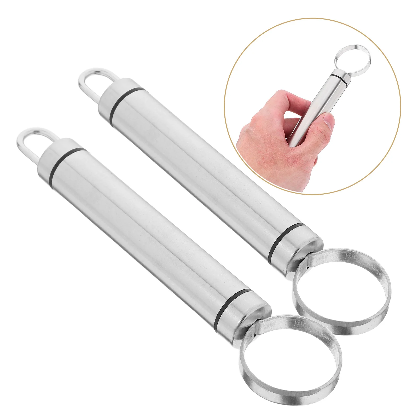 

2pcs Stainless Steel Fruit Corer Multifunctional Peach Core Remover Kitchen Gadget For Home Restaurant Fruit Removing