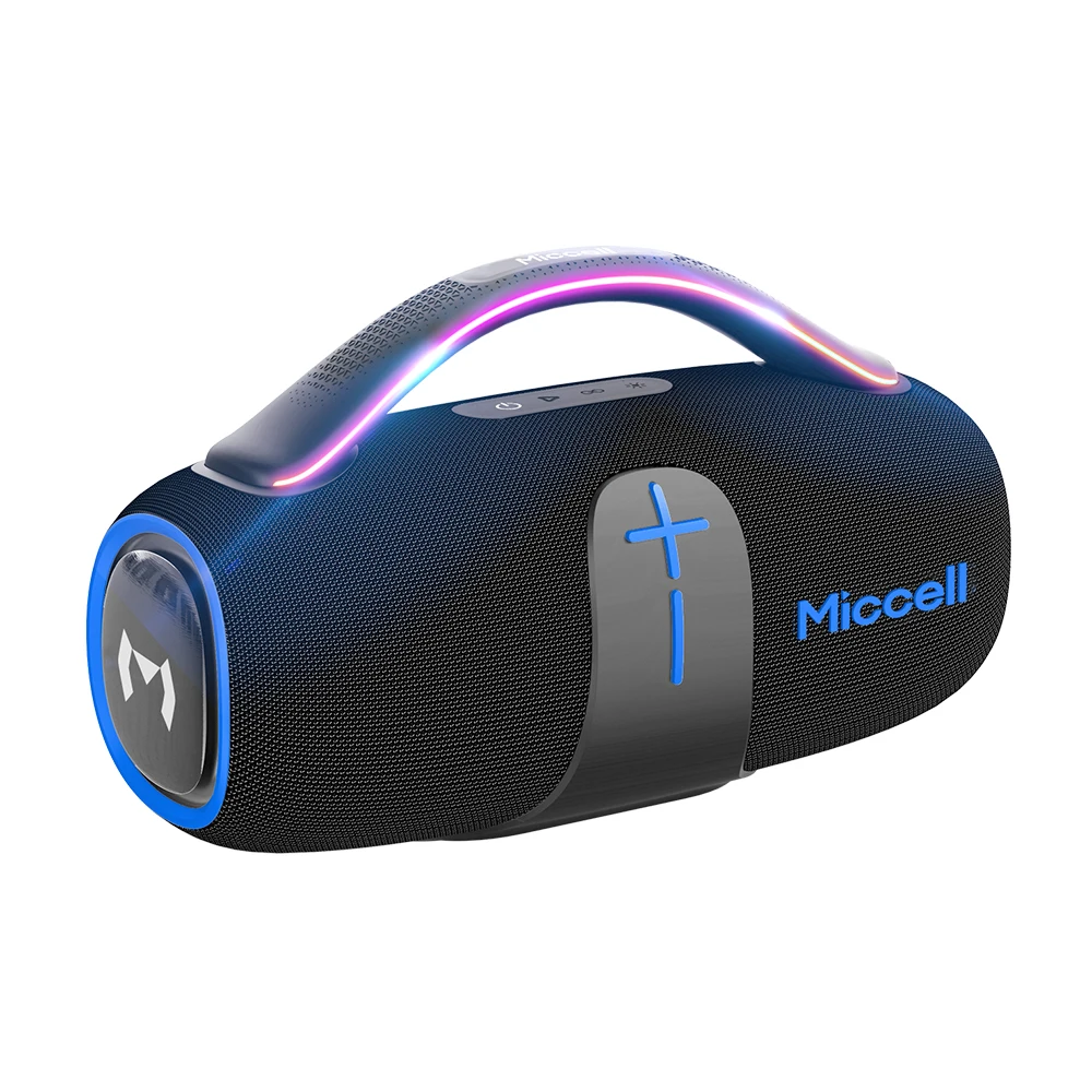 

Miccell Colorful LED Party Portable Bluetooth Speaker With 70W Stereo Sound And RGB Lights For Outdoor Events & Night Parties