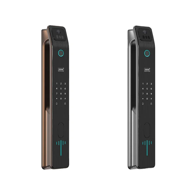 

Tuya Wifi Smart Fingerprint Password Keyless Electronic Door Lock Full Aluminum Wood Cloud Data Storage For Apartments