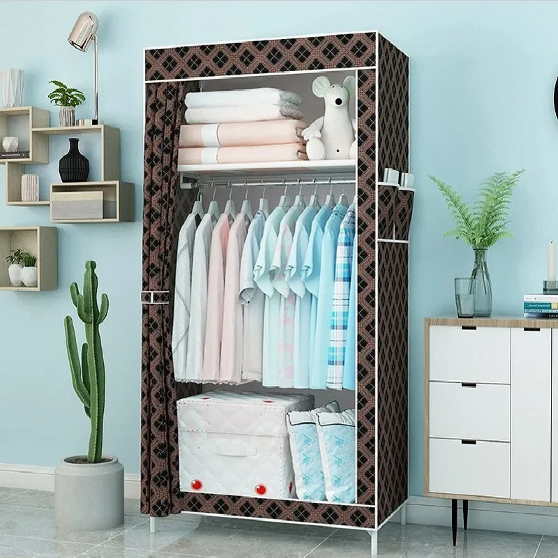 

Wardrobe Storage Cabinet Cartoon Cloth Non-woven Fabric Panoramic Folding Cloth Wardrobe 3D Wardrobe Small Wardrobe Furniture