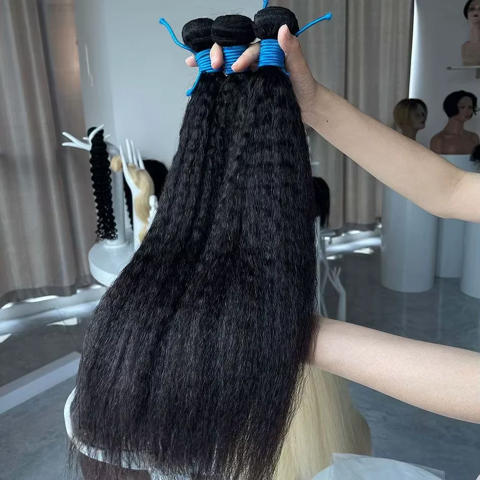 

Кудрявые прямые человеческие волосы, бразильские пучки 3/4 шт., 15А, высококачественные необработанные необработанные наращивания, пришивные, быстрые для женщин