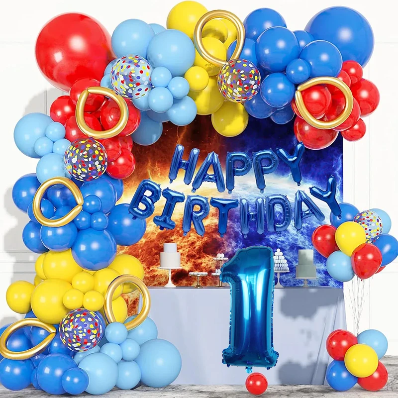 

The Numbers in The Happy Birthday Balloon Room Children's Birthday Party Decoration Set are Available For Selection