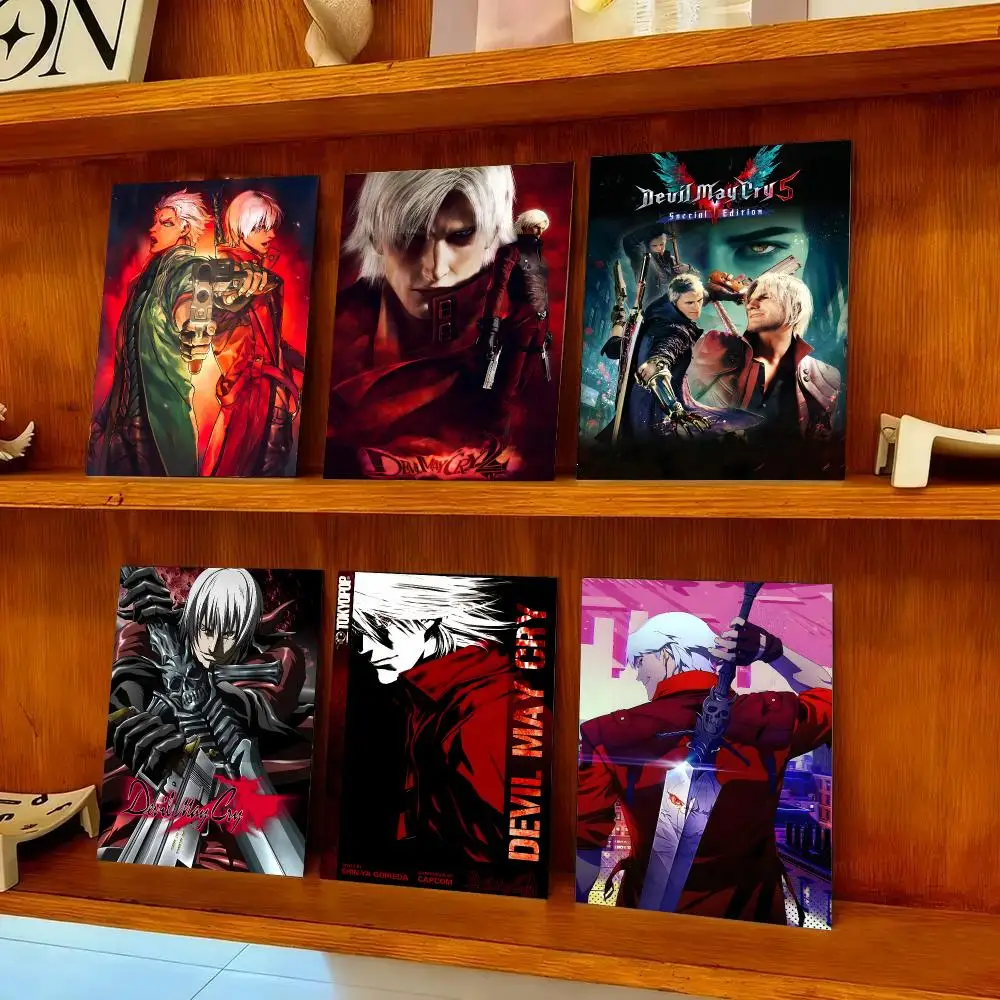 D-Devil May Cry-S Poster HD Self-adhesive Waterproof Paper Sticker Suitable For Living Rooms Bedrooms Home Decor