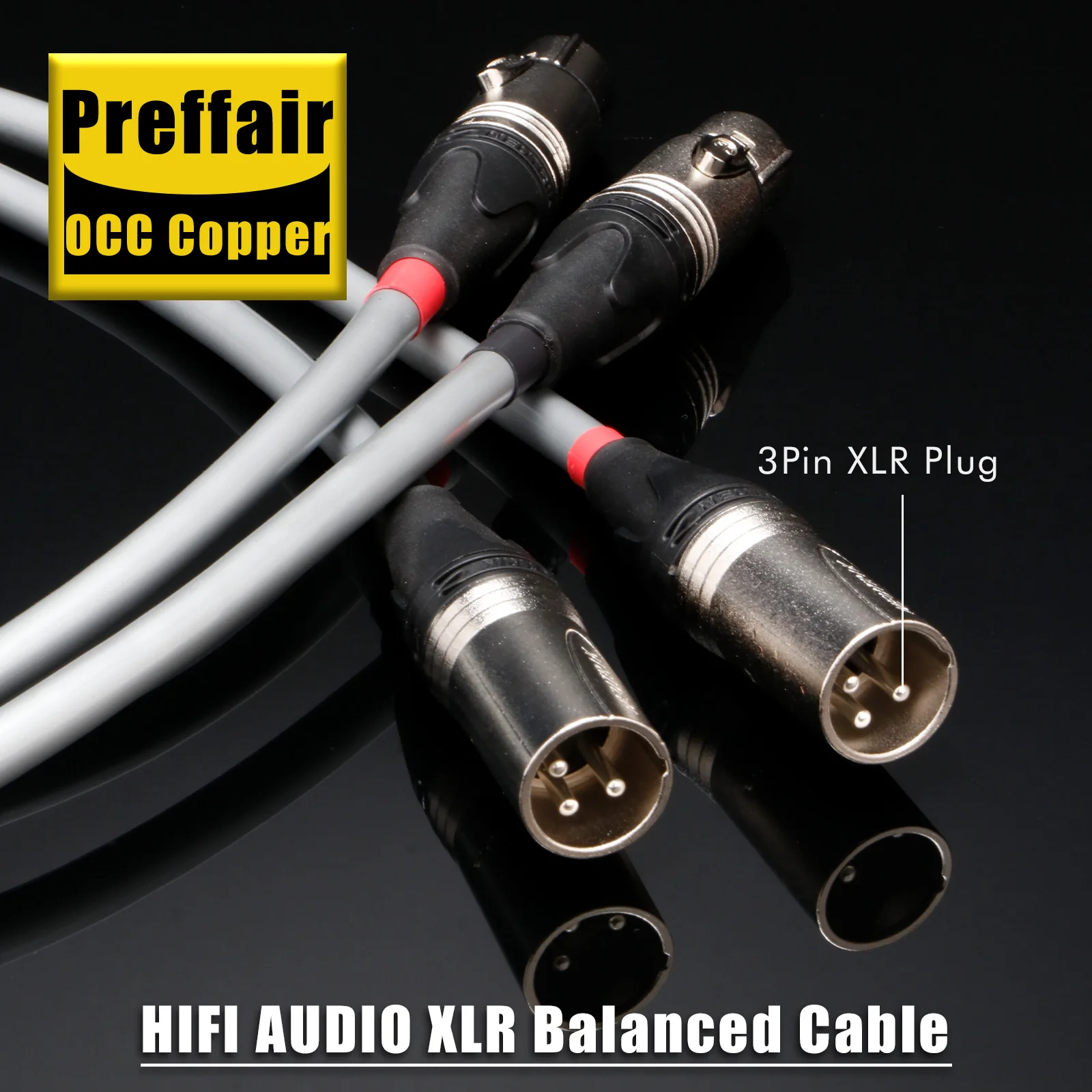 Paarweise 60-adriges XLR-Kabel RCA-Kabel OCC Versilbertes Verbindungskabel Einzelnes Audio-Verlängerungskabel Audio-Video-Kabel – Detail 11