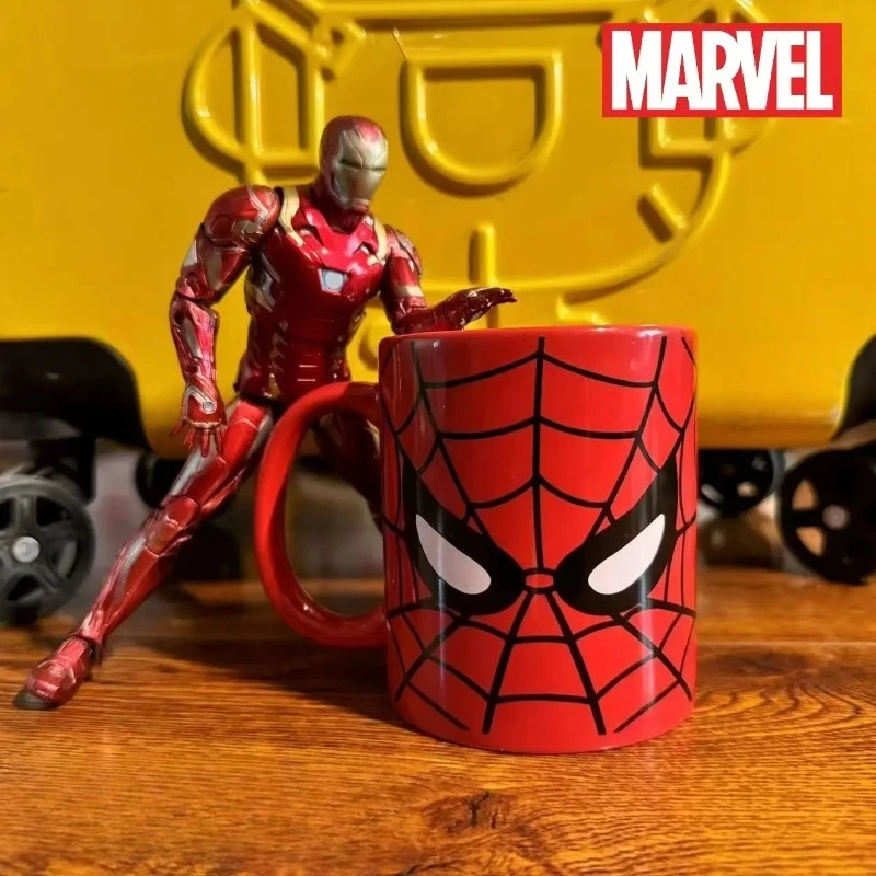 

Marvel Mug Avengers Spider-Man Cool Anime Characters Ceramic Household Drink Milk Coffee Water Cup Periphery Boyfriend's Gift