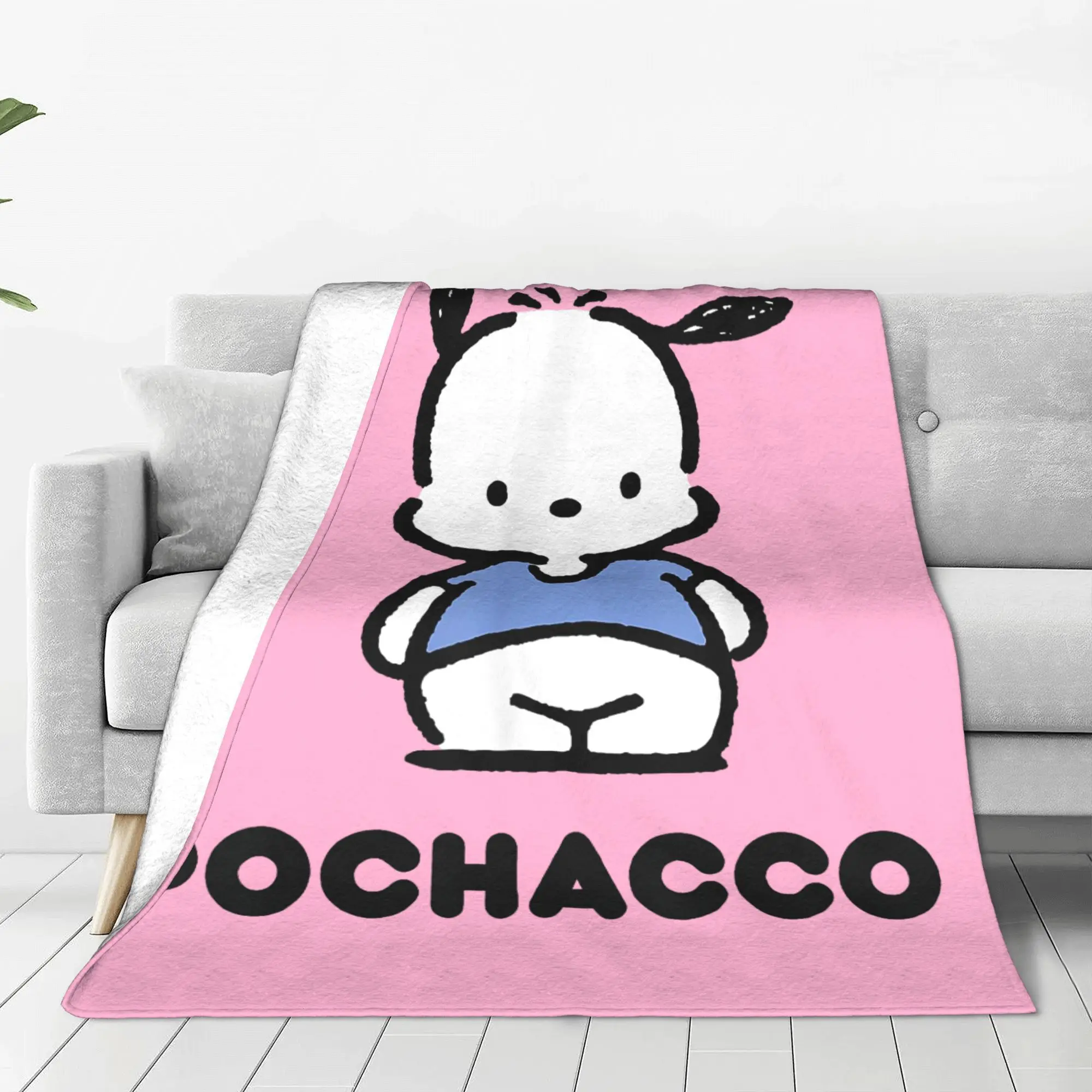 

Pochacco Character Blankets Flannel Awesome Soft Throw Blankets for Bedding Lounge Spring Autumn