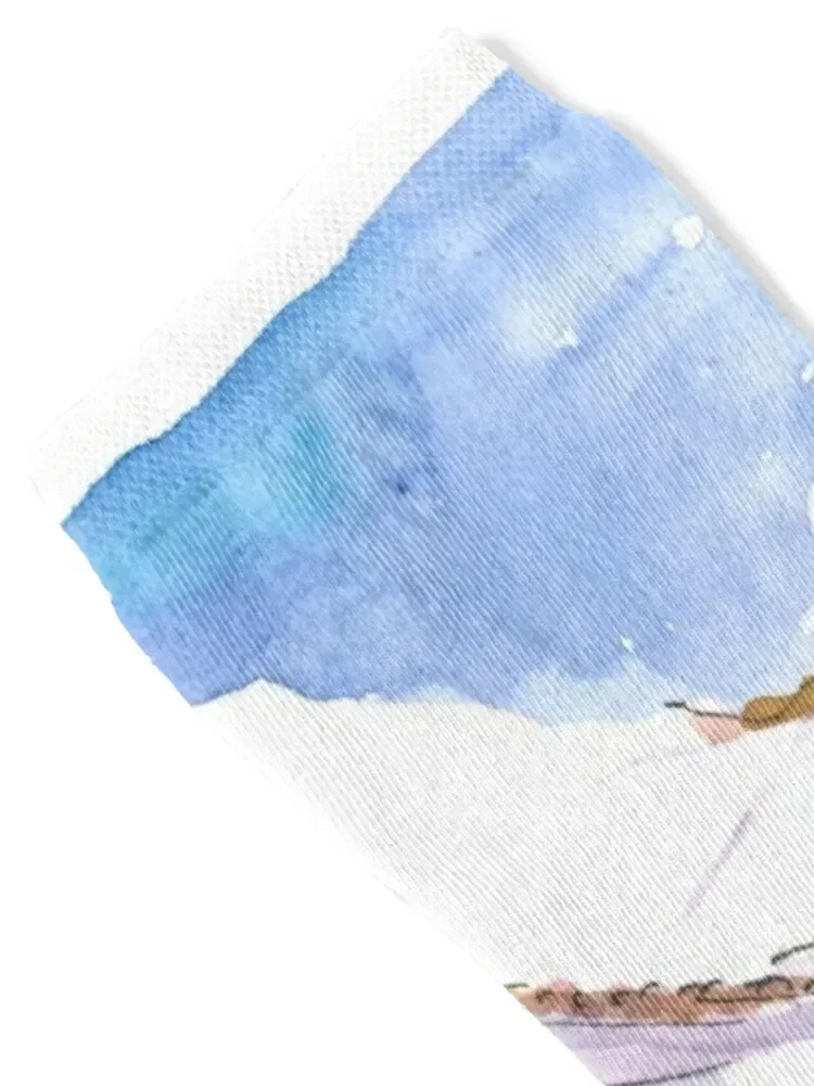 Altea Spain Afternoon Street Scene On Costa Blanca Socks man Soccer hockey gift Socks For Men Women's