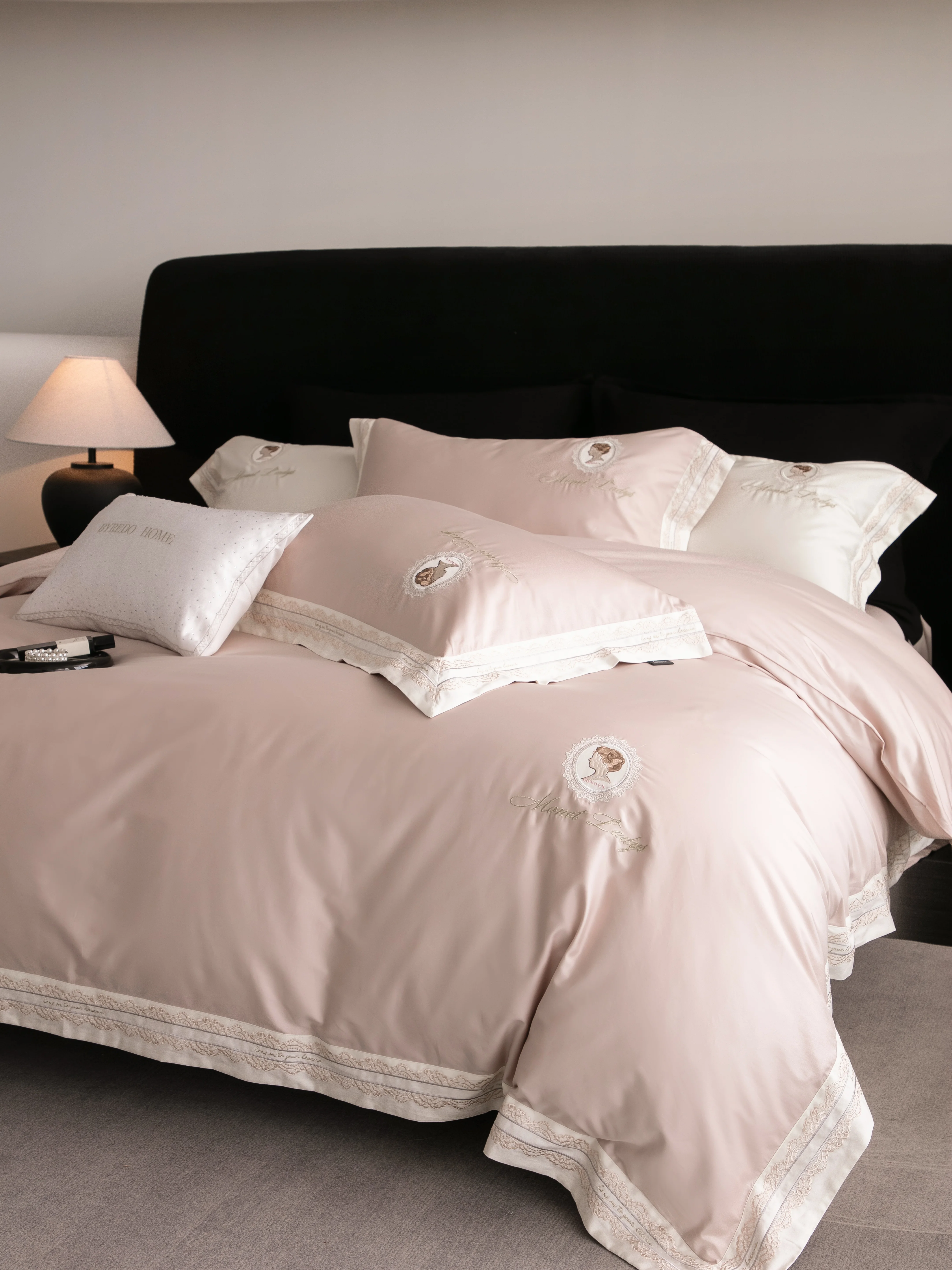 French‑Style Solid Color 100% Cotton Bedding Set 4Pcs, Soft Quilt Cover 220×240, Minimalist Bedroom Decor