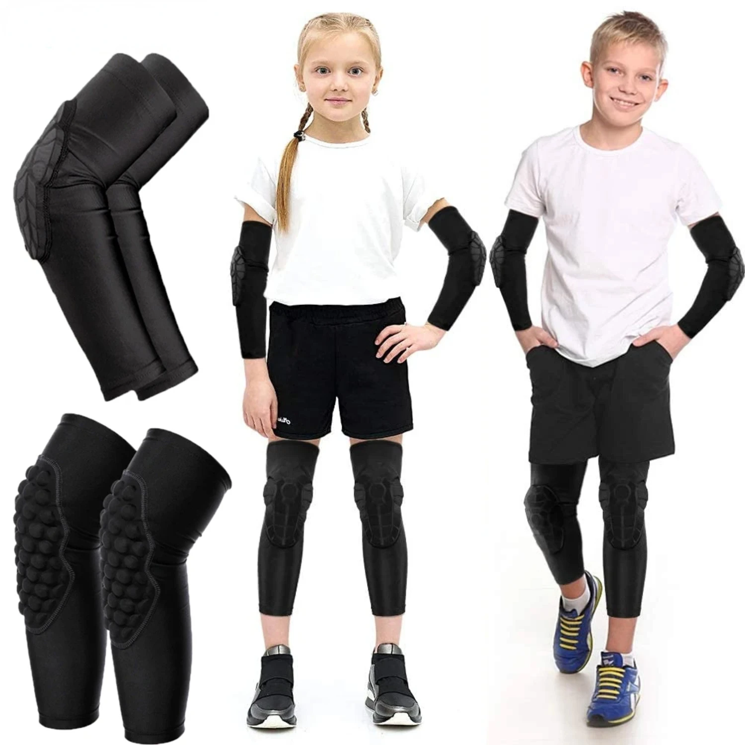 Conjunto de 1 pieza de equipo de protección deportiva juvenil de alta calidad, duradero y cómodo: perfecto para niños de 5 a 15 años cerca de seguridad