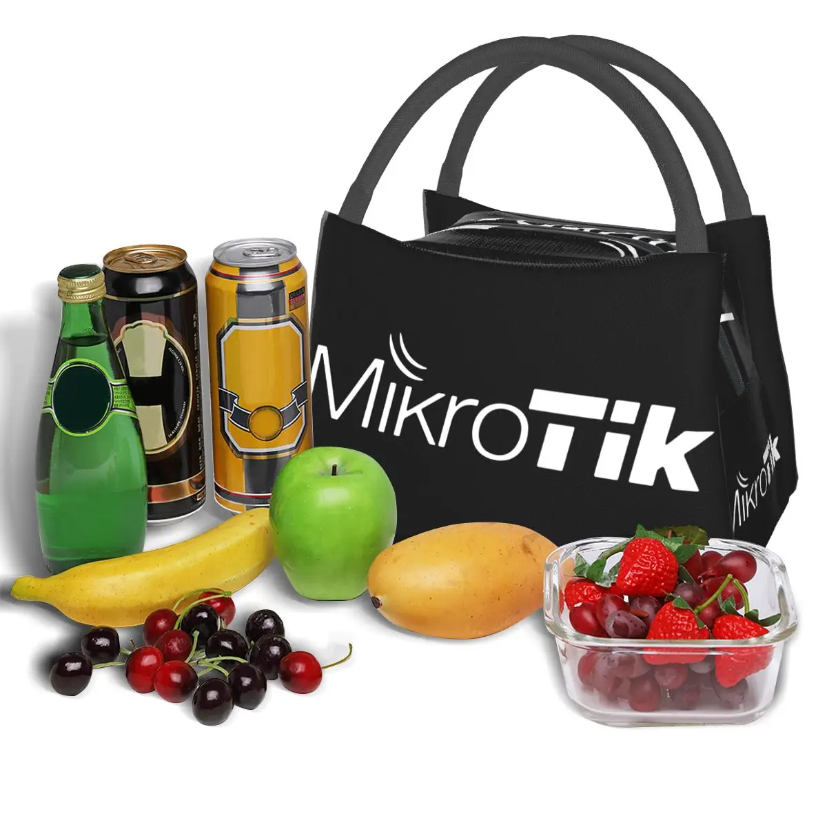 MikroTik-Sac isotherme portable avec logo, sac isotherme pour aliments, récipient Pinic de bureau