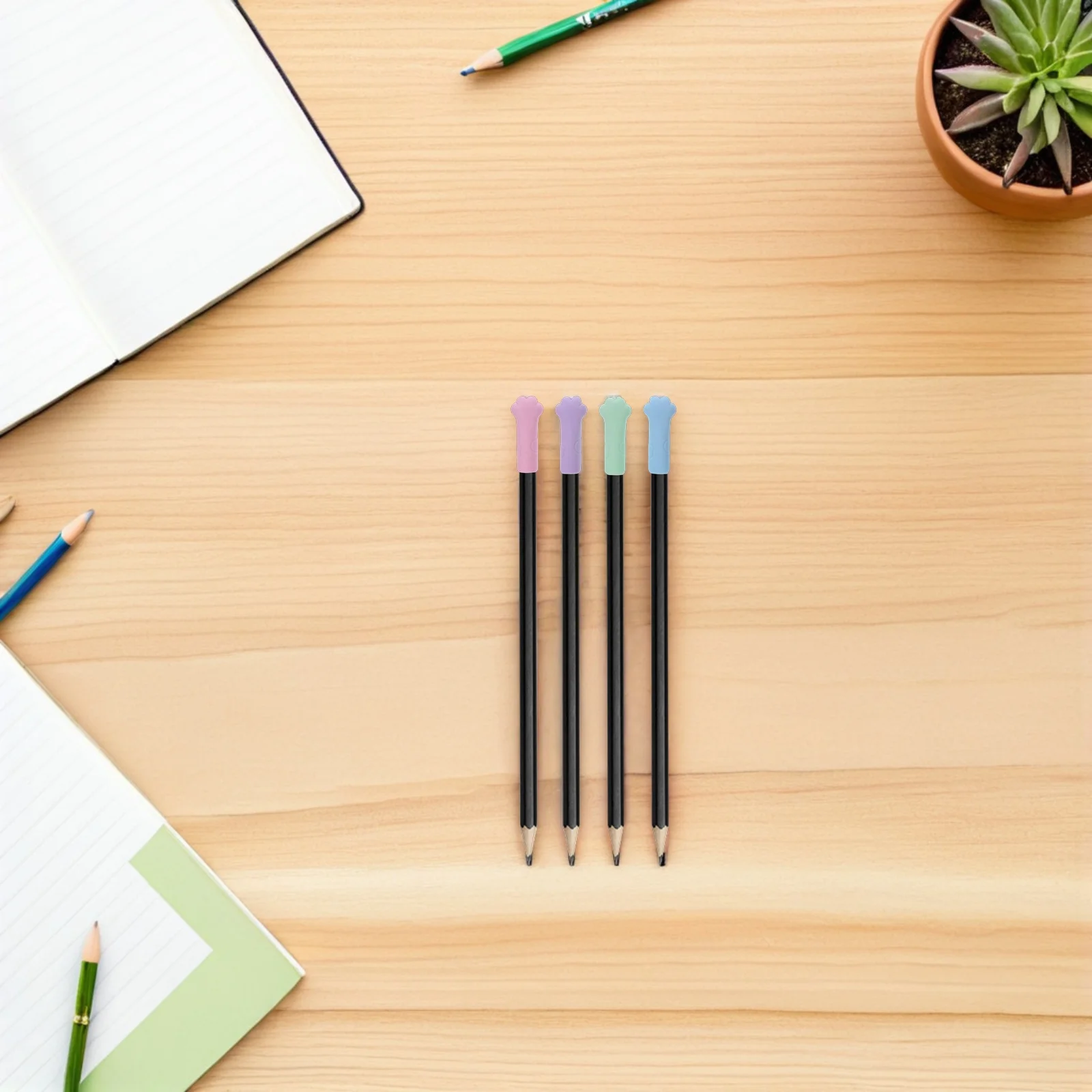 

Stylish Pencil Cap Variety Pack 6 Units Multicolor Designs Pencil Protectors for Kids and Adults Ideal for School and Work