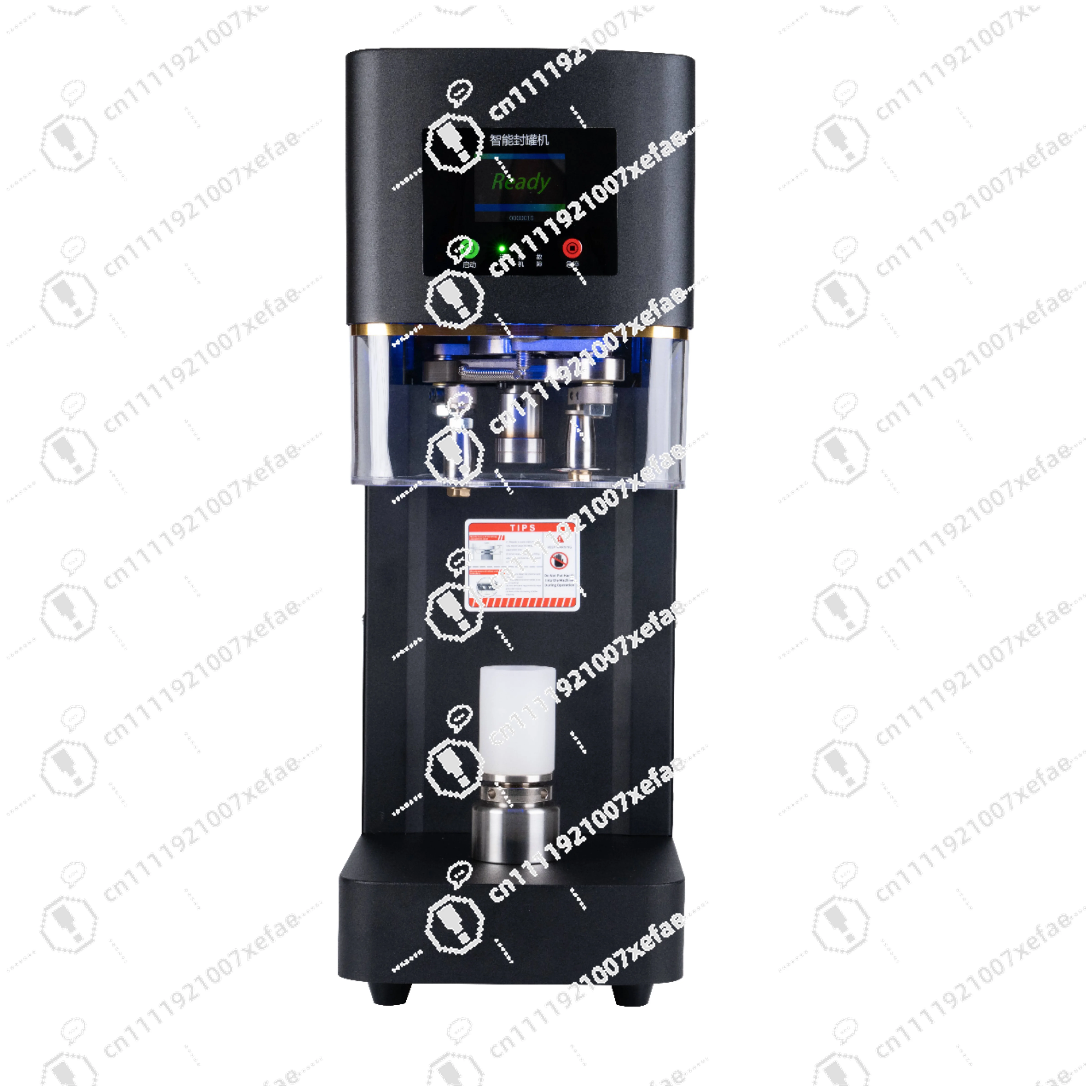 Portable semi-automatic electric sealing machine for beverages