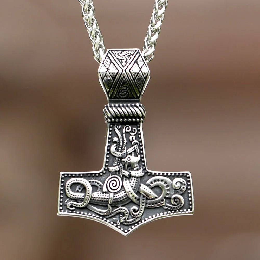 2023 New Arrival 316L Stainless Steel Viking Thor Hammer Multiple Styles Hammer Mjolnir Pendant Scandinavian Norse Jewelry