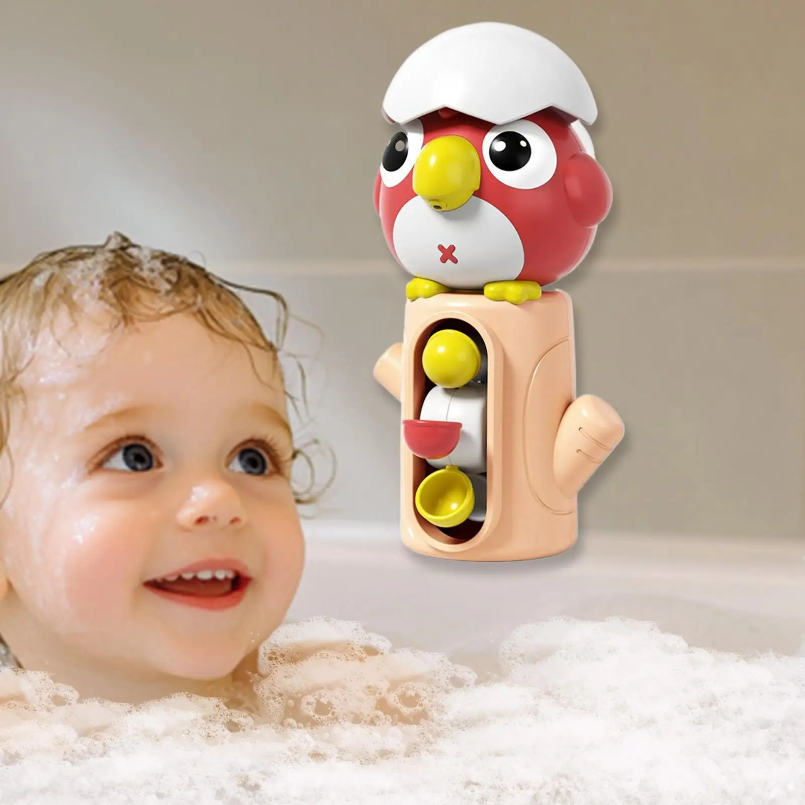 Juguetes de baño para niños, bañera con ventosa, juguete para jugar en el agua, bañera para niños, juego de baño giratorio para Hotel, apartamento, vacaciones y viajes