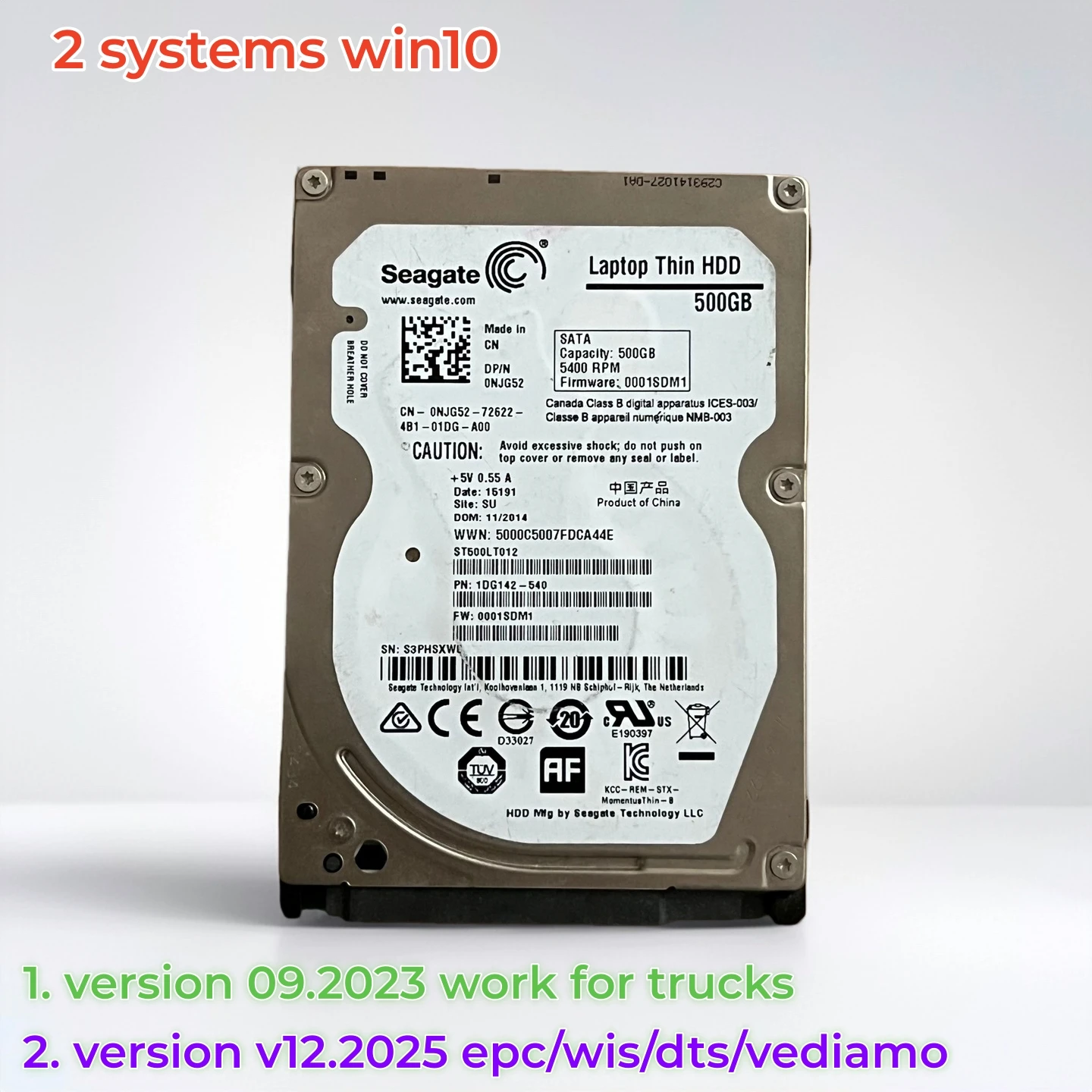 

Новейшее программное обеспечение для системы MB Star C4 C5 с автоматической диагностикой Win10 в жестком диске 500 ГБ DTS 9.02 Monaco/Xentry/DAS HHTwin Vediamo