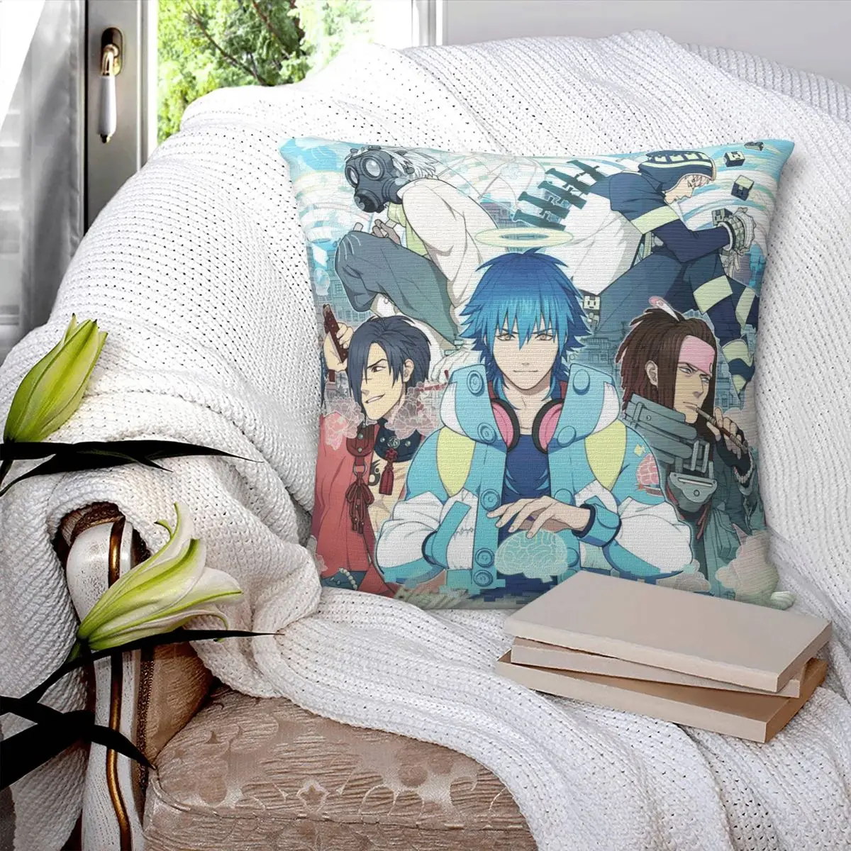 Dramatical Murder Anime Square Pillowcase Cushion Cover Pillow Case Throw Pillow Cover for Home Bedroom Car