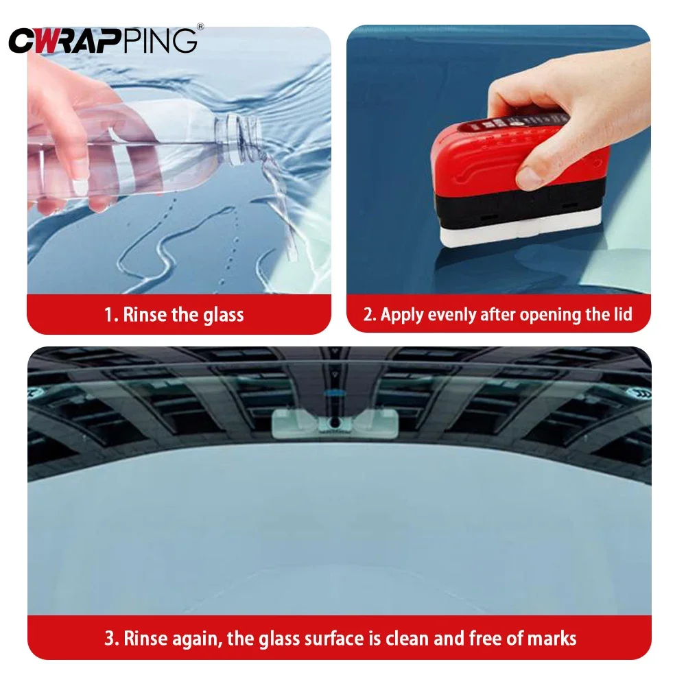 

Car Glass Oil Film Remover Auto Detailing Powerful Glass Polishing Compound Windshield Cleaner Cleaning Brush Polish Car Tools