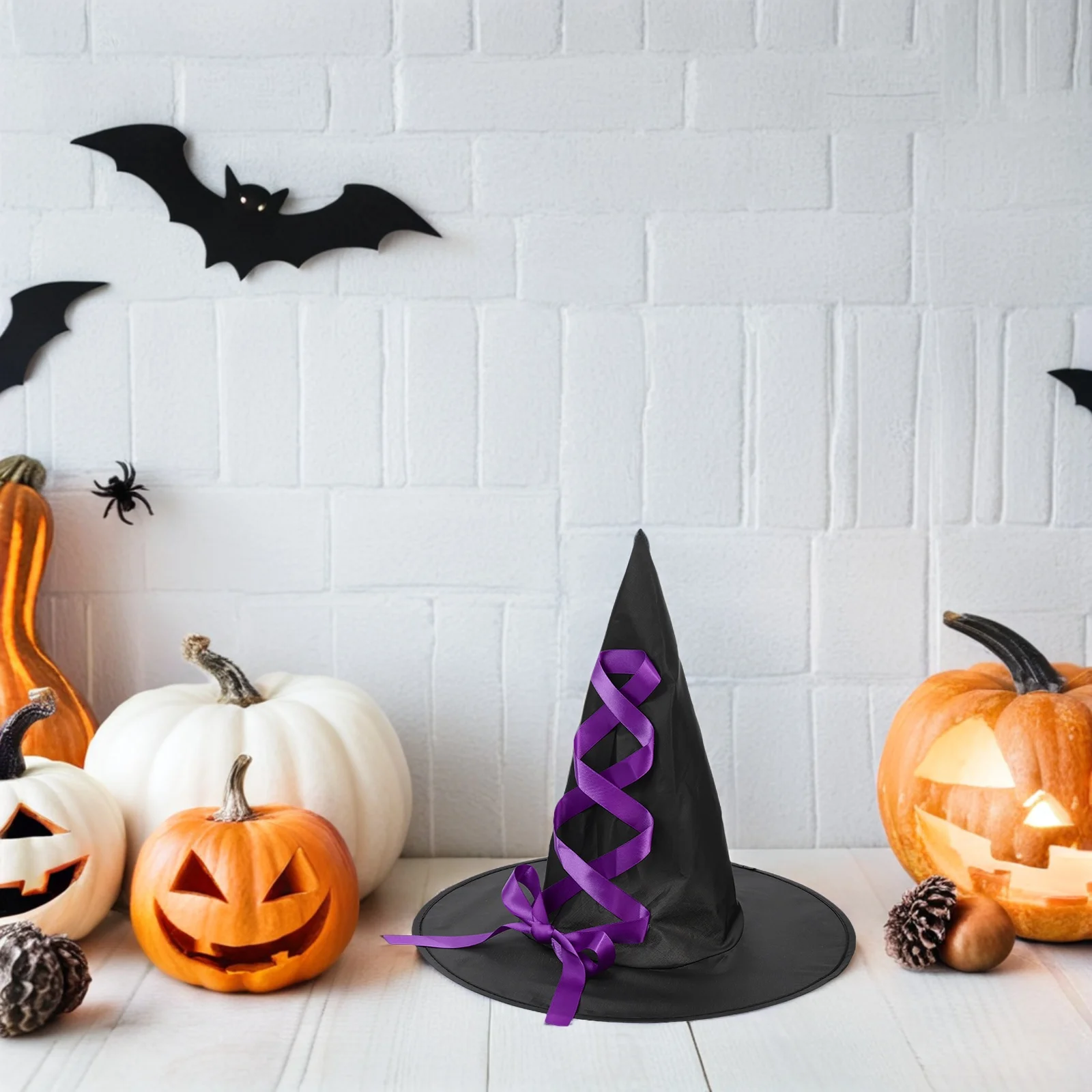 

1Set Halloween Hat Broom Decor Practical and Long Lasting for Various Occasions Including Stage Performances Witch Hat