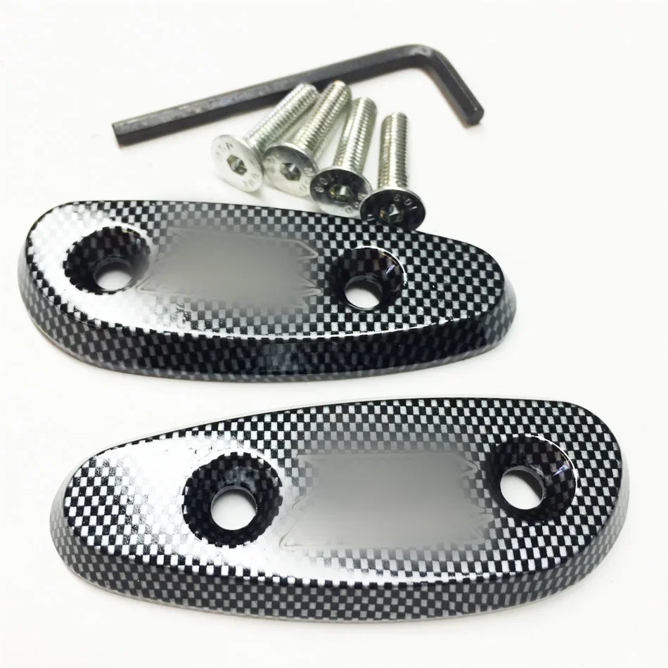 Motorcycle Parts Mirror Block Off Base Plate for Suzuki GSXR 600 750 1000 GSX-R 2001-2004 Carbon Fiber