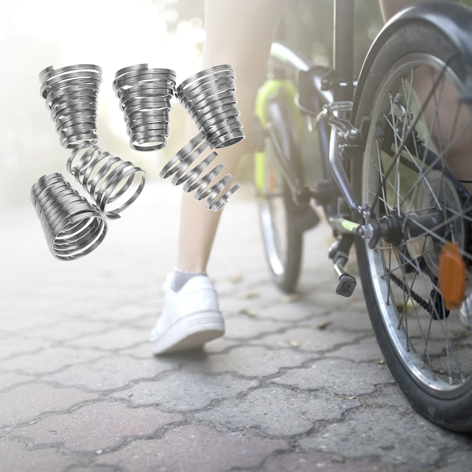 

20 Pcs Quick Release Spring Bike Wheel Replacement Springs Mountain Accessories 304 Stainless Steel Skewer