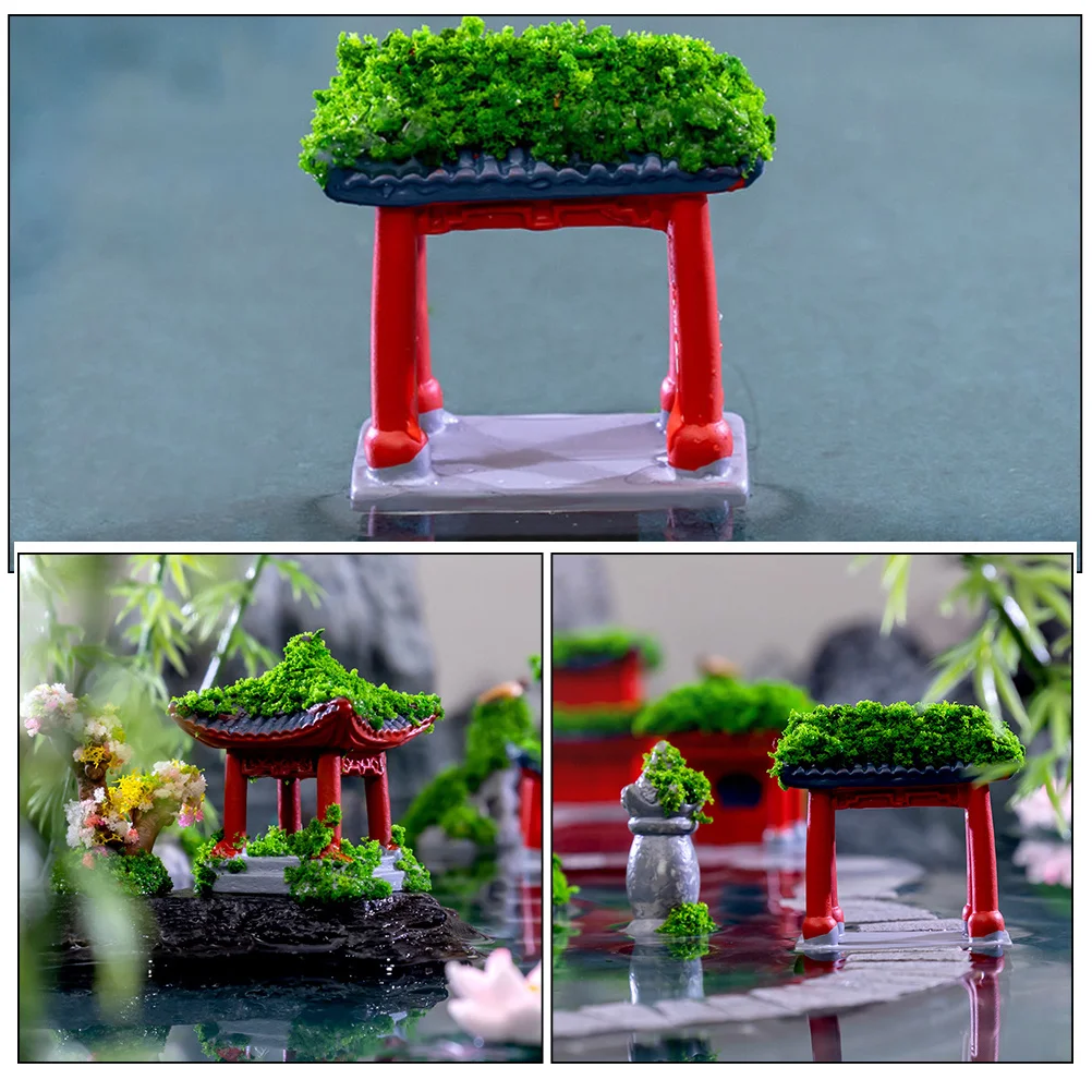 

9 шт. древнее здание пейзажные украшения мини-смола открытый Крытый микро пейзаж садовые украшения домашний декор стола